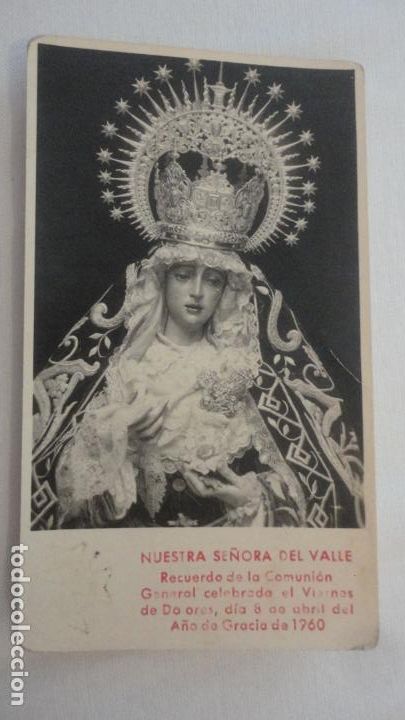 Cartoline: RECUERDO COMUNION GENERAL.ORACION.VIRGEN DEL VALLE SEVILLA 1960. FOTOGRAFICA.
