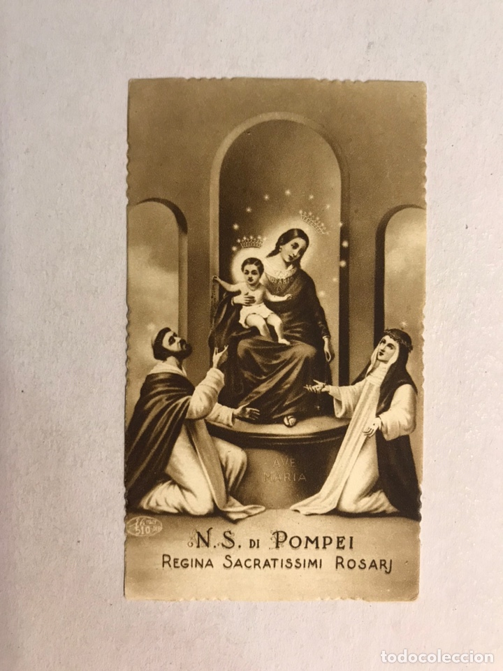 Postales: NUESTRA SE&Ntilde;ORA DE POMPEYA. Estampa Religiosa (h.1940?)