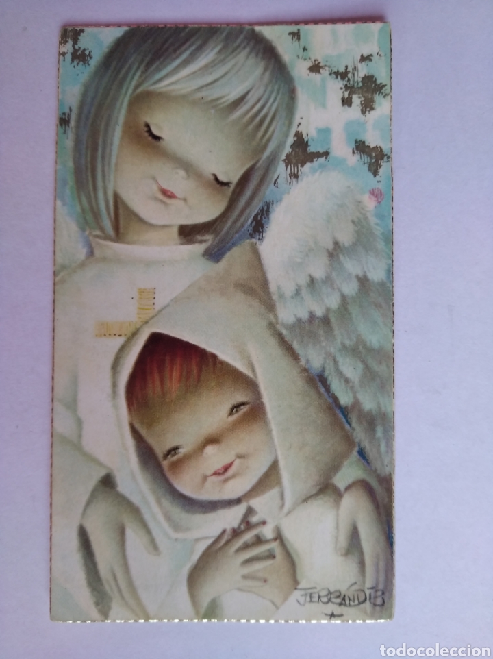 Cartoline: Estampa recuerdo recordatorio comunion ilustra Ferrandiz a&ntilde;o 1966