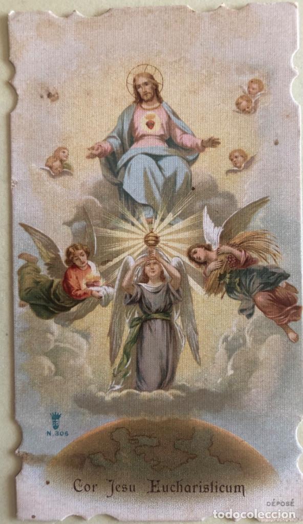 Postales: ESTAMPA RELIGIOSA- TROQUELADA- CORAZON DE JESUS- MILAN ca 1920