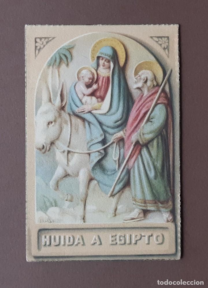Postales: ANTIGUA ESTAMPA HUIDA A EGIPTO. EDICIONES BARSAL. B R 11.