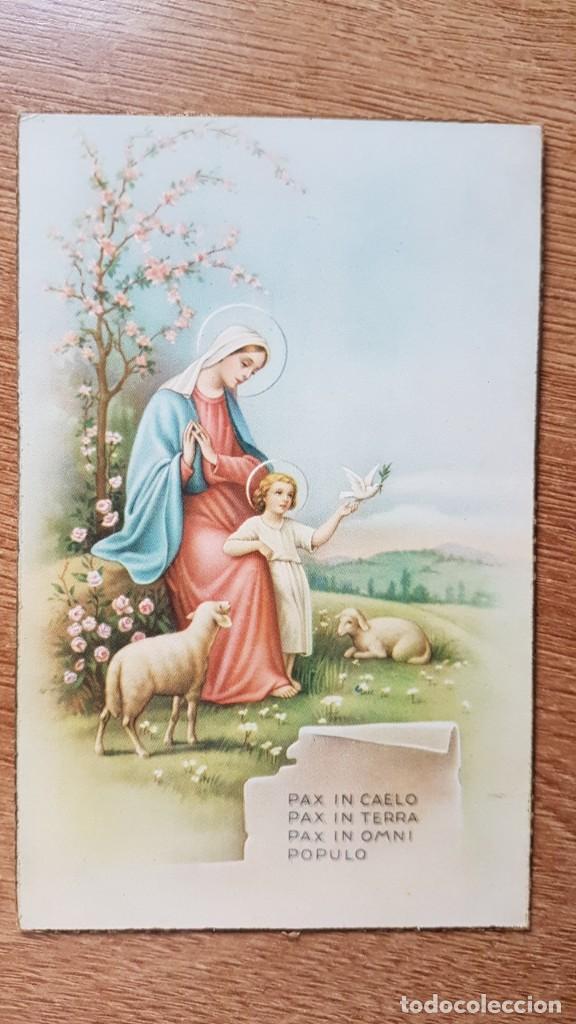 Postales: ANTIGUA POSTAL DE LA VIRGEN Y EL NI&Ntilde;O JESUS. LUISA LASO 1944