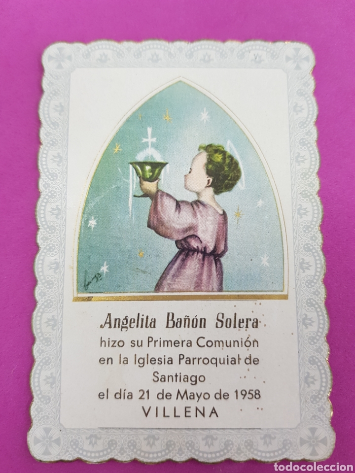 Postales: Recordatorio Benages , comuni&oacute;n, 1958 - Foto 1