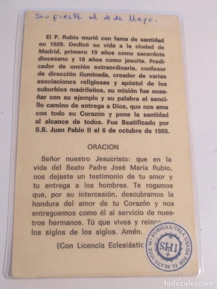 Postales: ESTAMPAS CON RELIQUIA BEATO - Foto 2