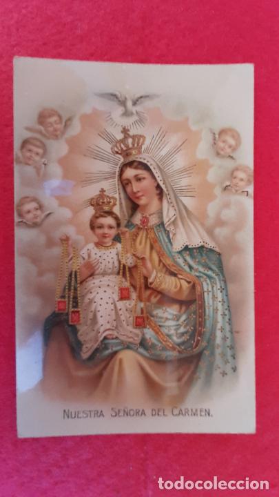 Postkarten: POSTAL ANTIGUA ESTAMPA NTRA SRA DEL CARMEN CON DORADOS ORIGINAL PRJ 36