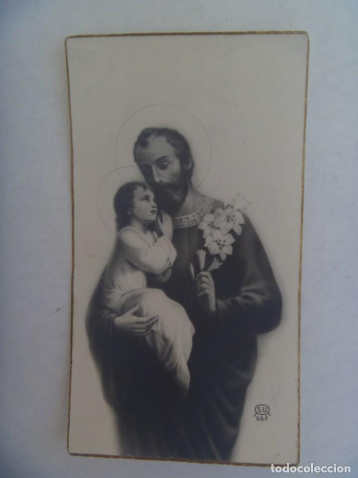 Postales: ESTAMPA ANTIGUA DE SAN JOSE Y EL NI&Ntilde;O JESUS , DETRAS DEDICADA