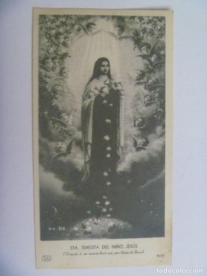Postales: ESTAMPA ANTIGUA DE SANTA TERESITA DEL NI&Ntilde;O JESUS. VILLAUMBRALES , A&Ntilde;OS 40