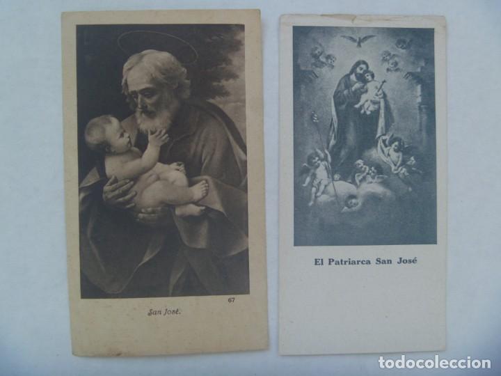 Postales: LOTE DE 2 ESTAMPAS ANTIGUAS DE SAN JOSE CON EL NI&Ntilde;O JESUS