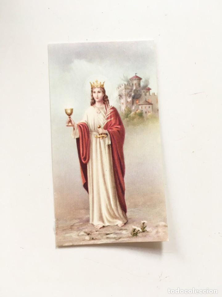 Postales: Estampa de SANTA B&Aacute;RBARA