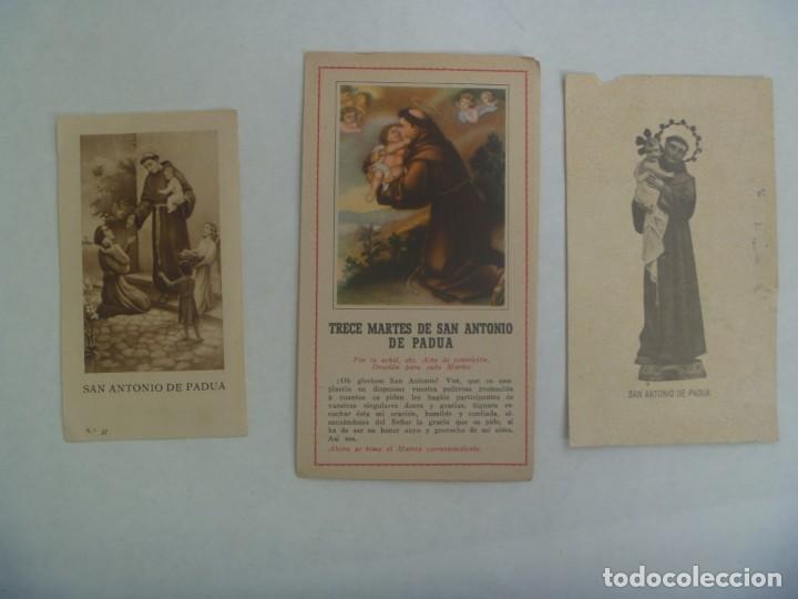 Postales: LOTE DE 3 ESTAMPAS ANTIGUAS DE SAN ANTONIO DE PADUA