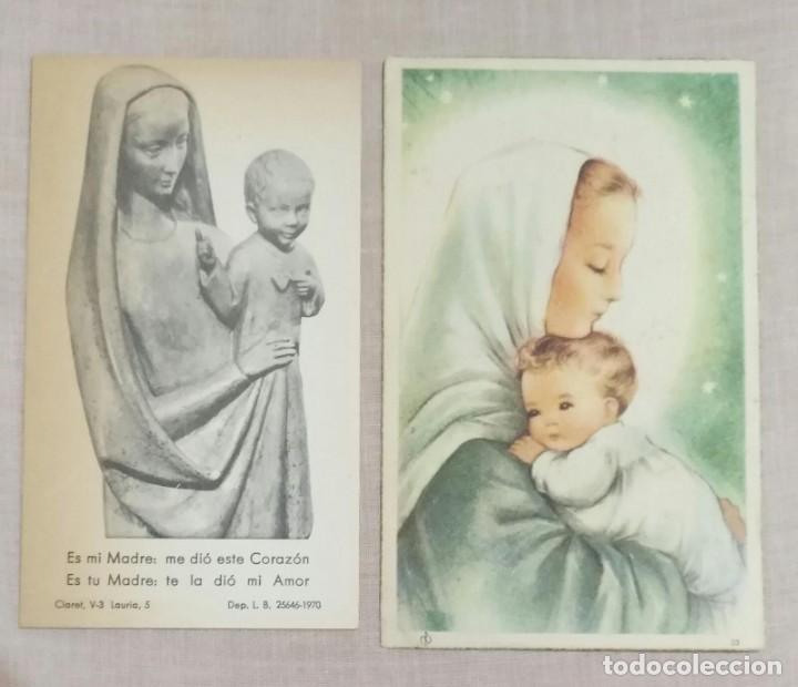 Postales: ESV 32 Lote 2 Antiguas Estampas Virgen Mar&iacute;a con el Ni&ntilde;o Jes&uacute;s