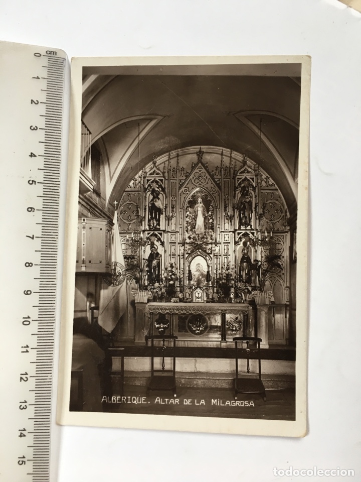 Cartes Postales: POSTAL. RETABLO Y ALTAR DE LA MILAGROSA. ALBERIQUE. VAL&Egrave;NCIA.