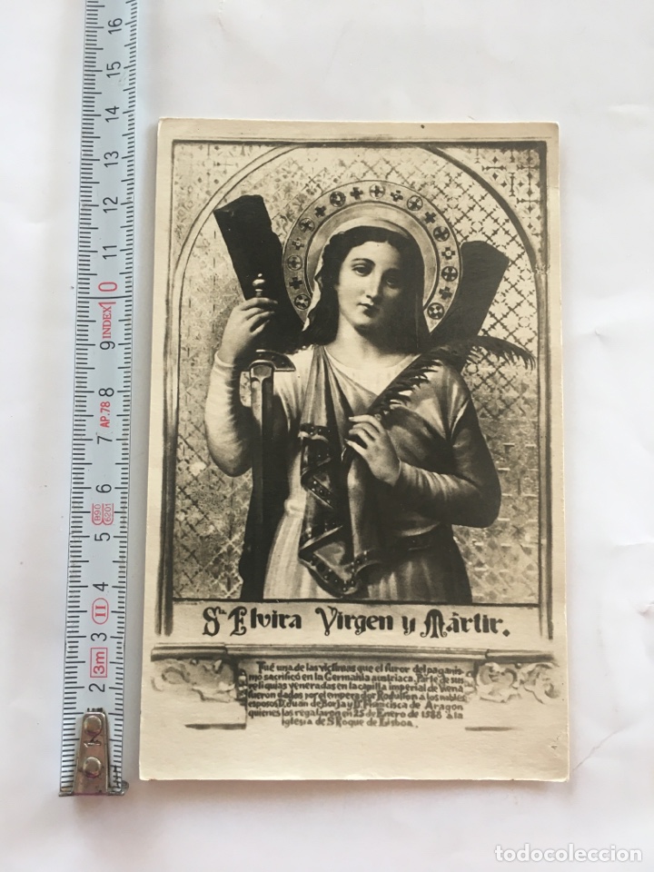 Postkarten: POSTAL. SANTA ELVIRA VIRGEN Y M&Aacute;RTIR.