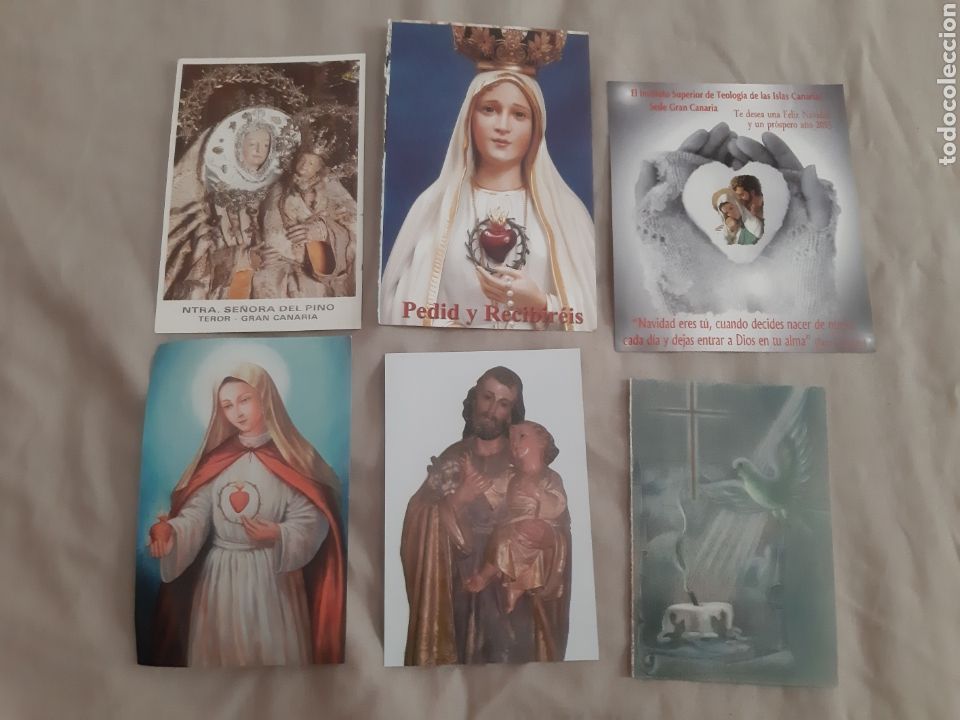 Postales: 6 Estampas/Recordatorios Religiosos Grandes