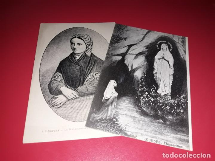 Cartoline: 2 Antiguas postales de Lourdes