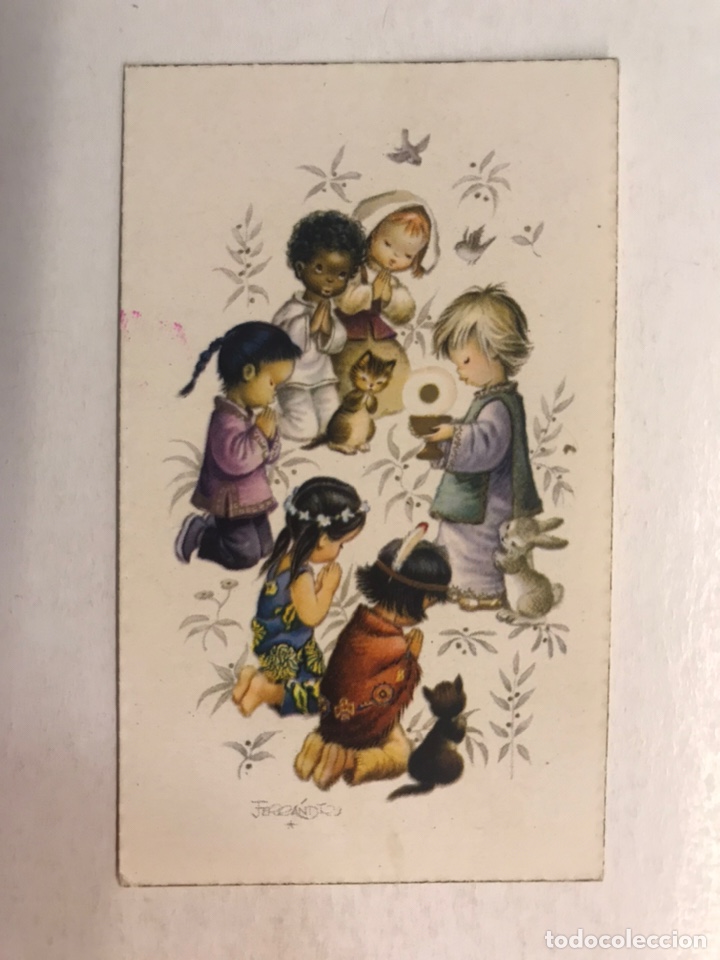 Cartoline: FERRANDIZ Ilustrador. Estampa recordatorio (h.1960?). escrita..