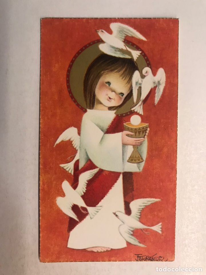 Postkarten: FERRANDIZ Ilustrador. Estampa recordatorio (a.1962) escrita.. Jesus el Pan del Cielo...