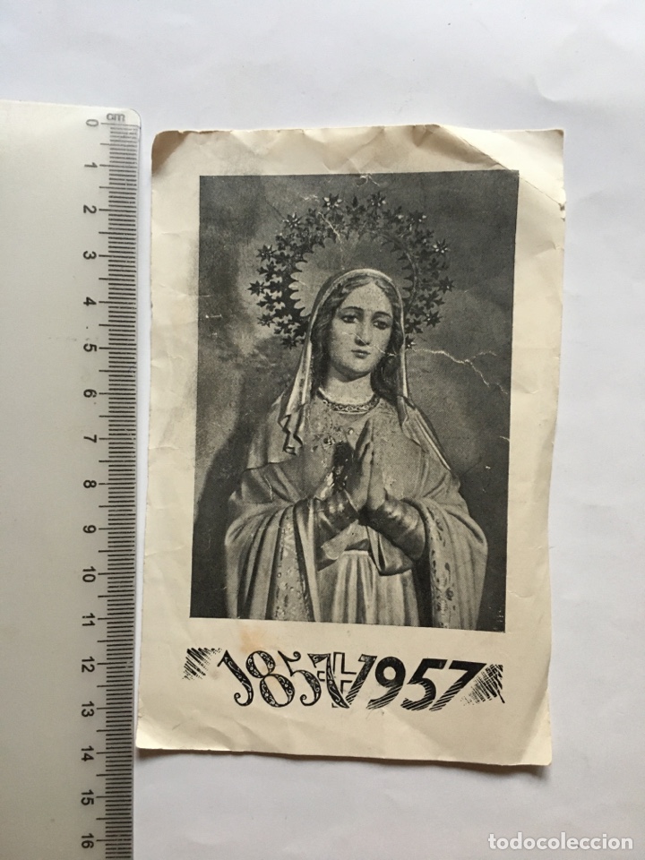 Postales: ESTAMPA RECORDATORIO. CENTENARIO PRIMER COLEGIO RELIGIOSO DE LAS RR. MM. INMACULADA CONCEPCI&Oacute;N.1957