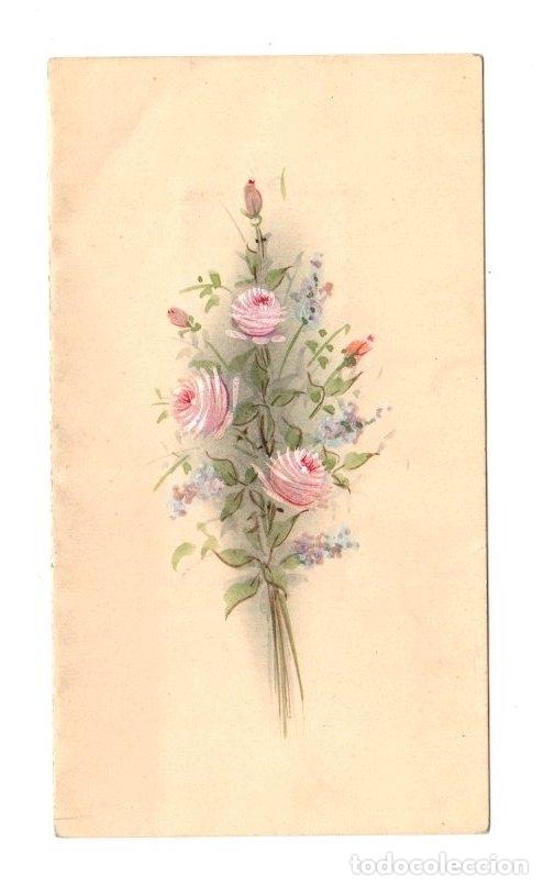 Postales: RECORDATORIO RELIGIOSO PINTADO A MANO. - Foto 2
