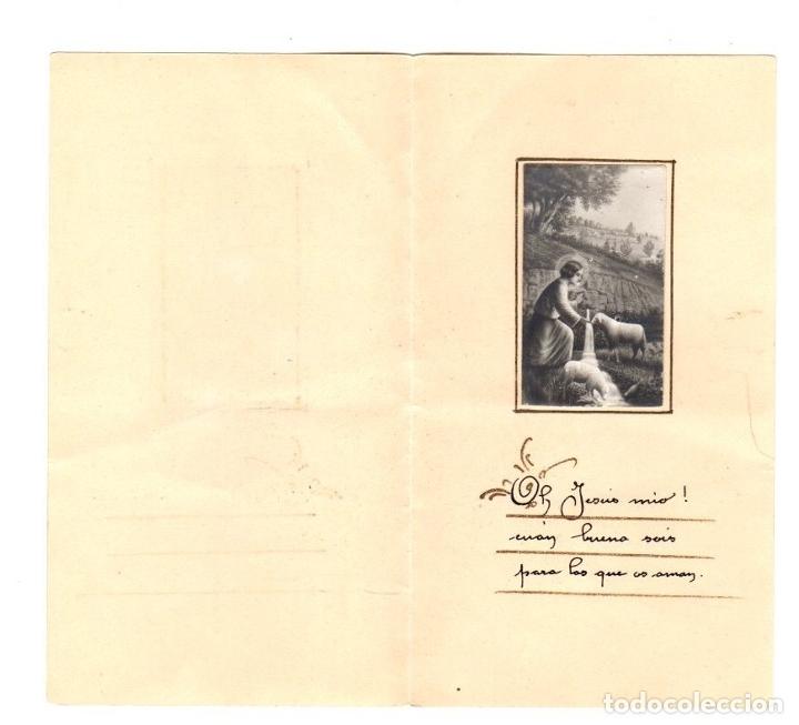 Postales: RECORDATORIO RELIGIOSO PINTADO A MANO. - Foto 1
