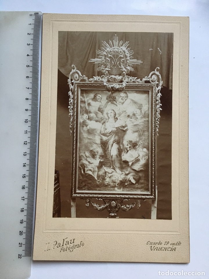 Postales: FOTO. LIENZO CORONACI&Oacute;N DE LA STMA. VIRGEN. L. PALAU, FOT&Oacute;GRAFO. VAL&Egrave;NCIA.