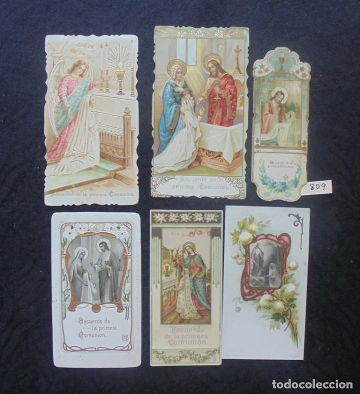 Postais: Lote 6 estampas religiosas 1913-1920 en relieve