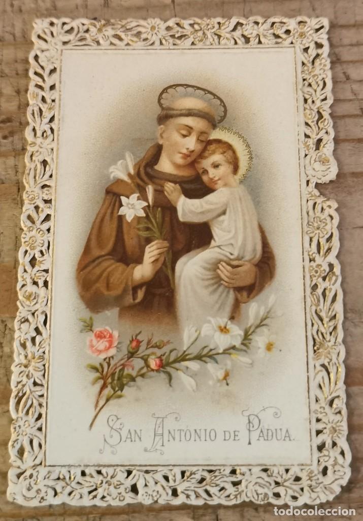 Postales: ANTIGUA ESTAMPA DE PUNTILLA DE SAN ANTONIO DE PADUA