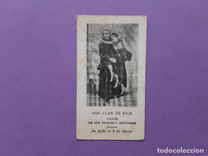 Cartoline: ANTIGUA ESTAMPA SAN JUAN DE DIOS PADRE DE LOS POBRES Y ENFERMOS