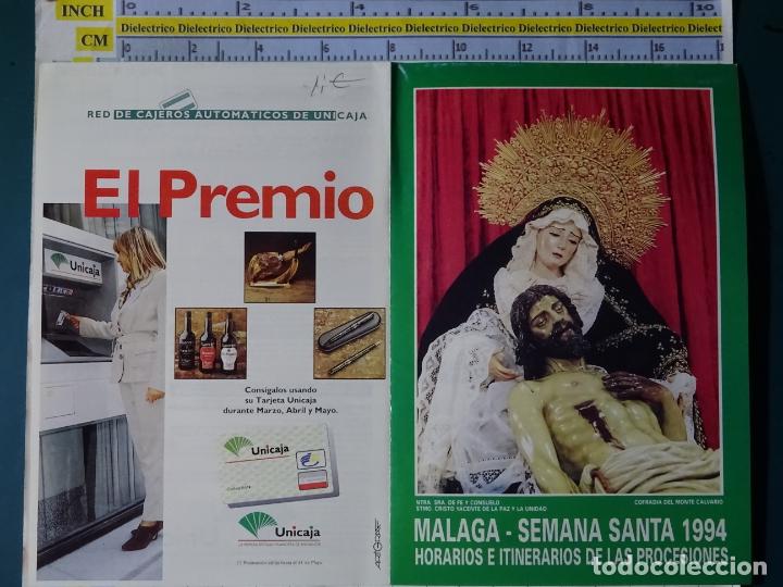 Cartoline: PROGRAMA SEMANA SANTA DE M&Aacute;LAGA. HORARIOS ITINERARIOS DE LAS PROCESIONES. A&Ntilde;O 1994 MONTE CALVARIO