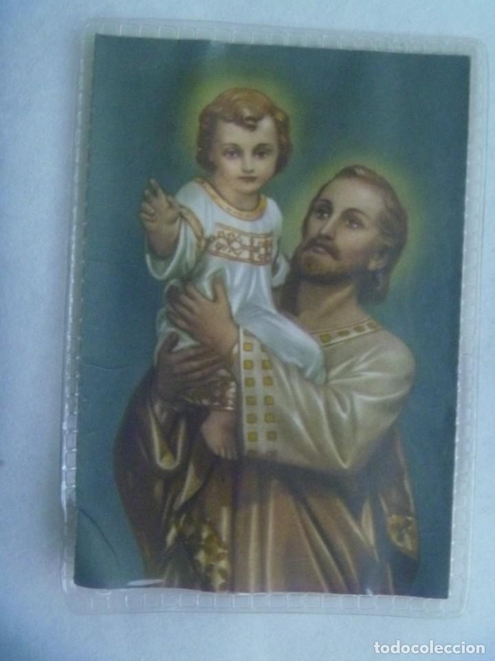 Postales: ESTAMPA DE SAN JOSE Y EL NI&Ntilde;O JESUS . PLASTIFICADA
