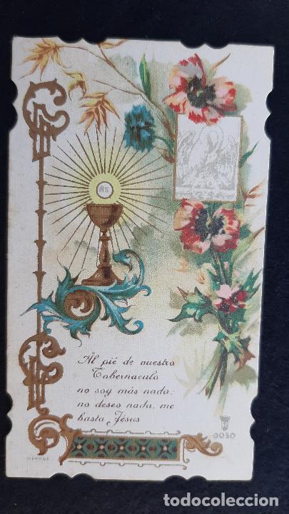 Postkarten: ANTIGUA ESTAMPA RELIGIOSA PRIMERA COMUNION SAGUNTO 1921 MODERNISTA ORIGINAL ESJ 1669