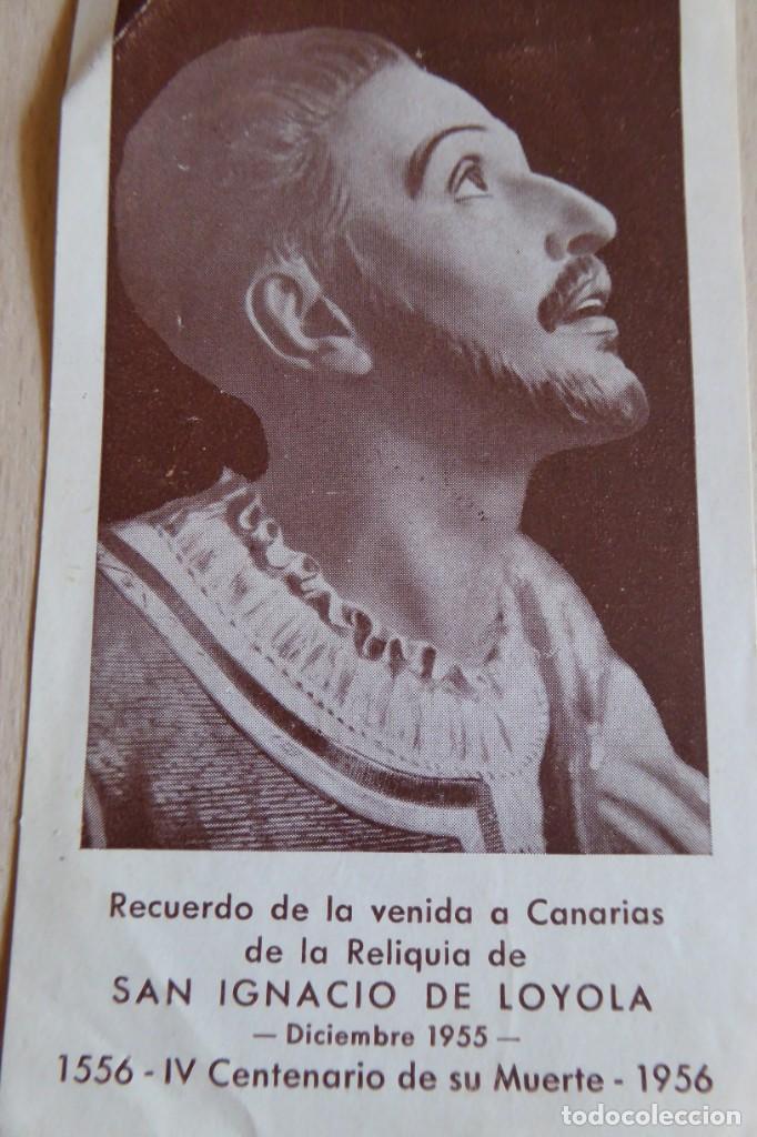 Postais: ESTAMPA RECUERDO VENIDA A CANARIAS RELIQUIA SAN IGNACIO DE LOYOLA