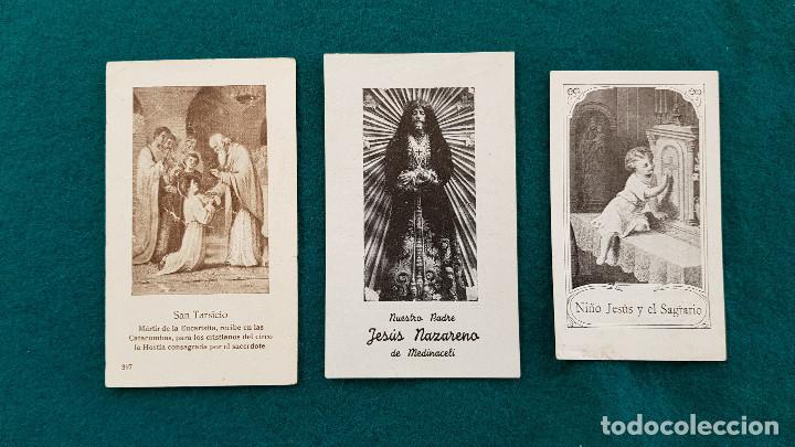 Postales: LOTE 3 ESTAMPAS RECORDATORIO JESUS NAZARENO, SAN TARSICIO Y NI&Ntilde;O JESUS Y EL SAGRARIO