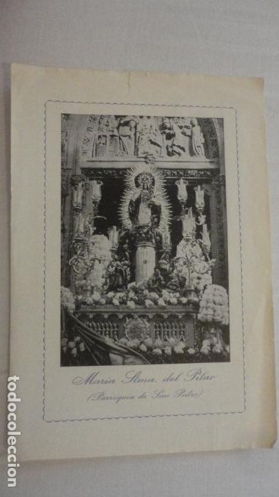 Postales: SOLEMNE NOVENA.VIRGEN DEL PILAR.SAN PEDRO.SEVILLA 1956. RAMON FERREIRA BELTRA.