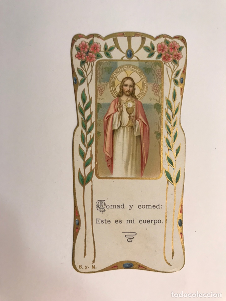 Postkarten: BARCELONA. Estampa Modernista. Recuerdo Primera Comunion (a.1920)