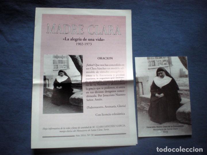 Postkarten: ESTAMPA Y CATALOGO 4 PAGINAS MADRE CLARA DE LA CONCEPCION DESCUBRIR Y ORACION