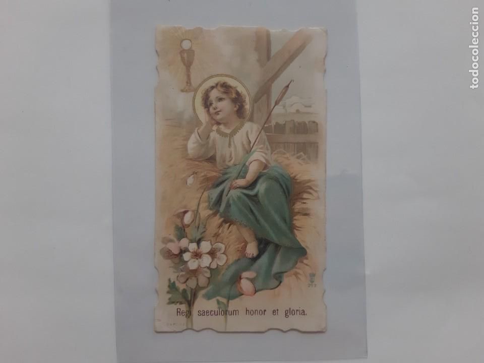 Postales: NI&Ntilde;O JESUS ANTIGUA ESTAMPA TROQUELADA E35