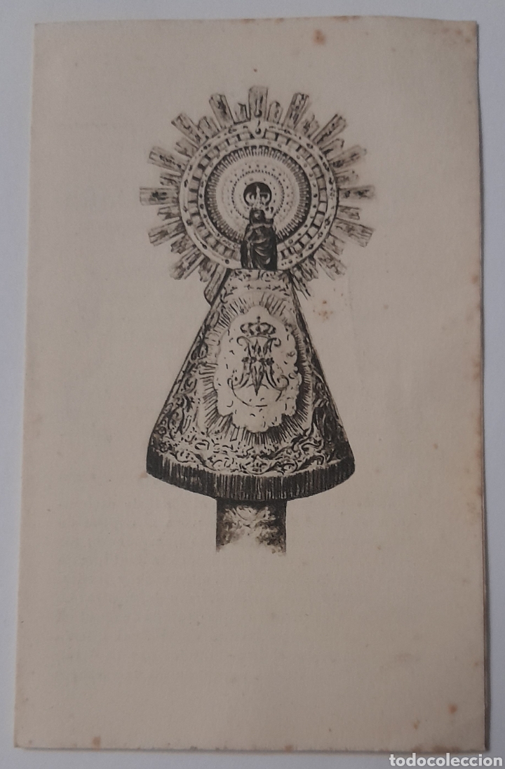 Postales: Recordatorio de defunci&oacute;n con la im&aacute;gen de la VIRGEN DEL PILAR. 1963