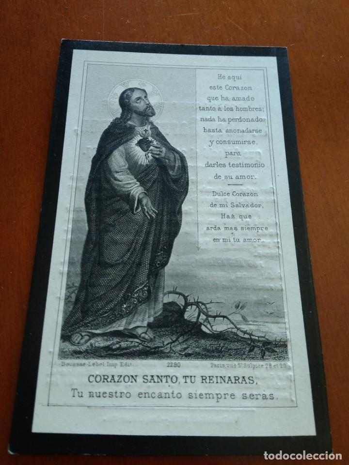 Postales: ESQUELA RECORDATORIO 1897 - Foto 2