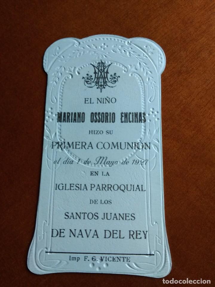 Postales: RECORDATORIO PRIMERA COMUNI&Oacute;N 1927 - Foto 3