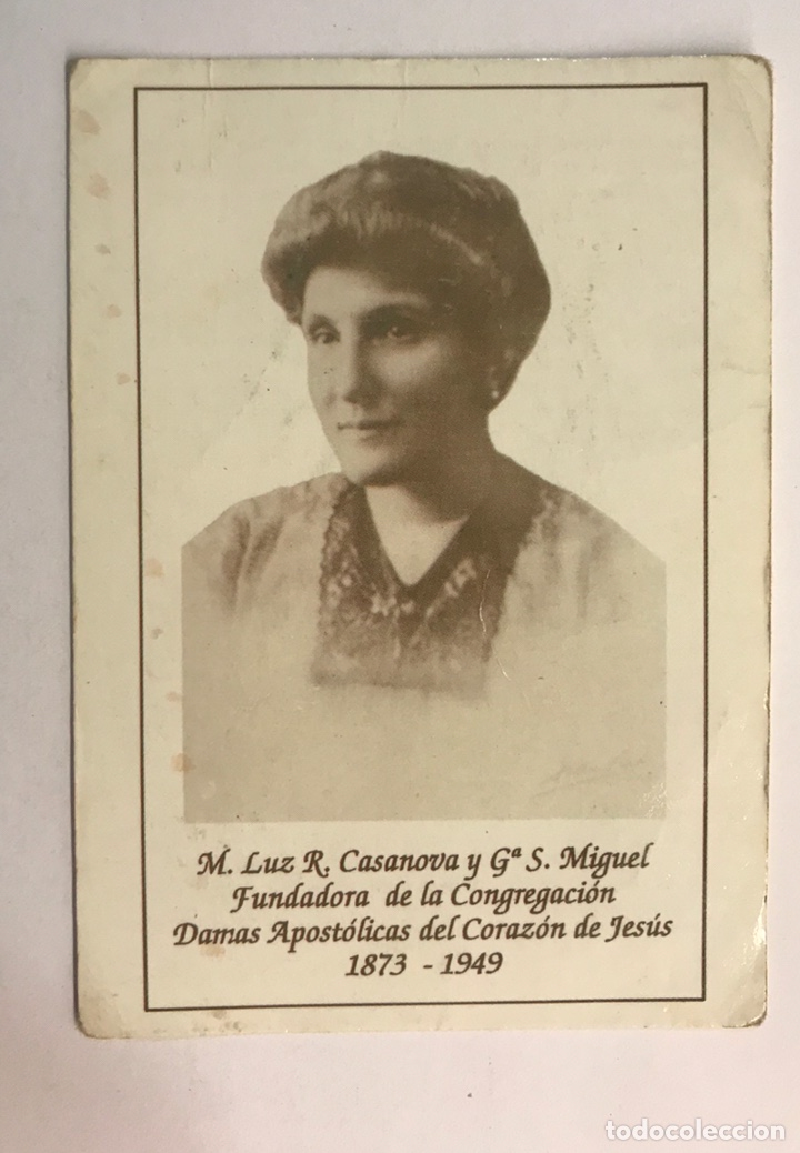 Postales: BEATA. M. Luz R. Casanova y G. San Miguel. Fundadora de la Congregaci&oacute;n de las Damas Apost&oacute;licas