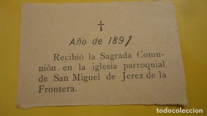 Postales: RECIBO SAGRADA COMUNION.IGLESIA PARROQUIAL SAN MIGUEL.JEREZ DE LA FRONTERA 1891