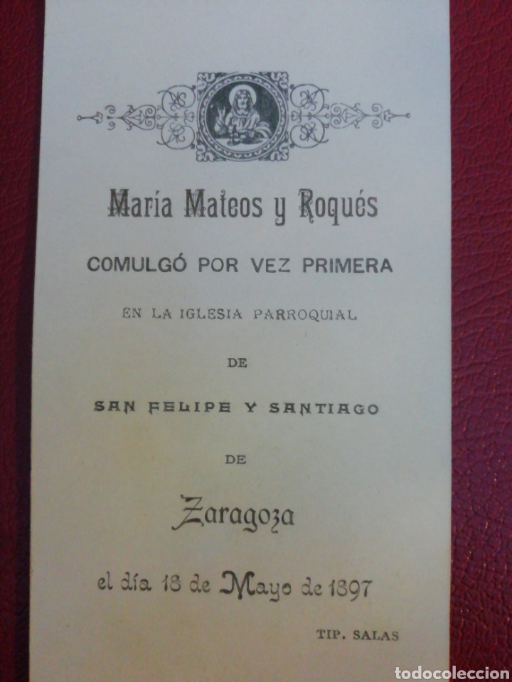 Postales: Recordatorio Comuni&oacute;n 1897 - Foto 2