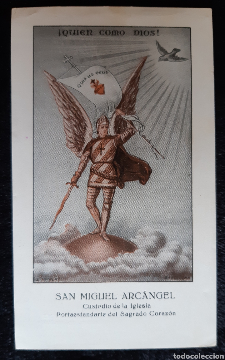 Postales: Estampa de SAN MIGUEL ARCANGEL. Principios siglo XX. LEER CONDICIONES ANTES DE PUJAR.