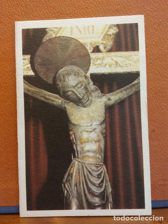 Postales: SANT CRIST D'IGUALADA. RECORDATORIO DE DEFUNCION. DIPTICO. CIRCULADO