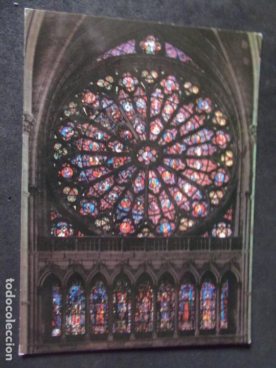 Postkarten: RELIGIOSAS-V27-2-REIMS-CATEDRAL-GRANDE ROSE ET LANCETTES