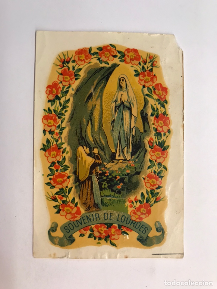Postales: ESTAMPA CROMOLITOGRAF&Iacute;A. Virgen de Lourdes (h.1940?)