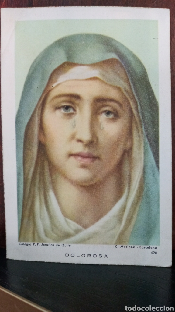 Postales: DOLOROSA.Estampa Religiosa.Colegio P.P.Jesuitas de Quito.