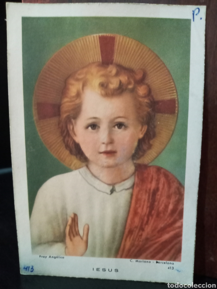Postales: IESUS.FRAY ANG&Eacute;LICO. ESTAMPA RELIGIOSA.Jes&uacute;s.