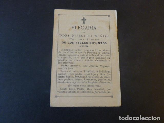 Postcards: PLEGARIA POR LAS ALMAS DE LOS FIELES DIFUNTOS ANTIGUA ESTAMPA